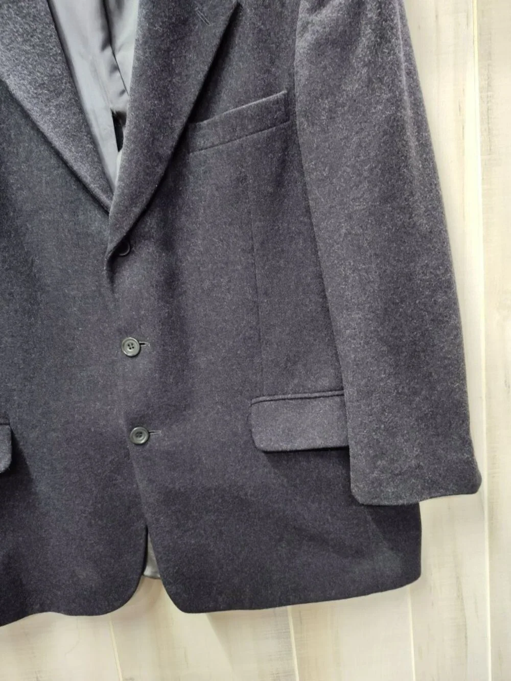 Gianfranco Ruffini Italy 42R Black Cashmere Blend Blazer Sport Coat Lined Jacket